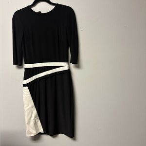 Ralph Lauren Black and White Long Sleeve Dress